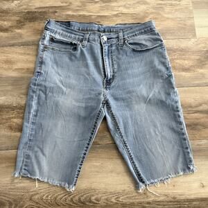 Levi’s 541 Light Wash Cutoff Denim Shorts – Men’s Size 34 Distressed Raw Hem